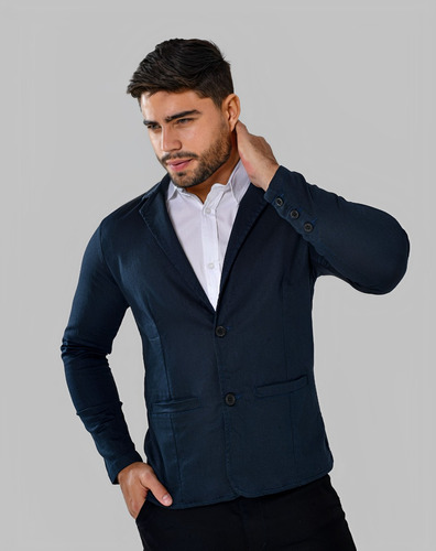 Blazer Masculino Slim Cinza Areia 12x S/ Juros Frete Grátis 