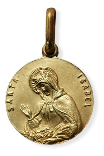 Medalla Oro 18k Santa Isabel #328 (medallas Nava) 