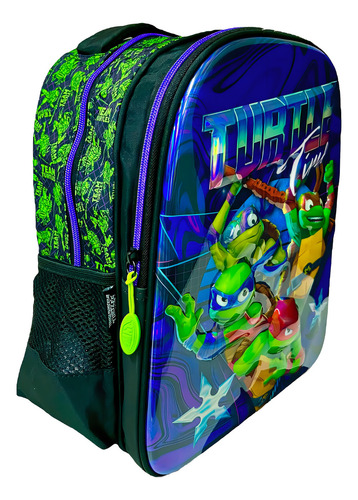 Fm Mochila Preescolar Kinder Chica Tortugas Ninja 02778