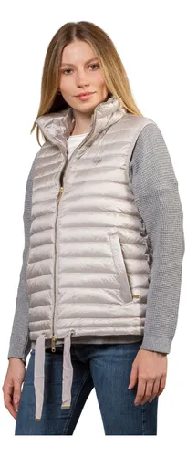 Chaleco top beige mujer