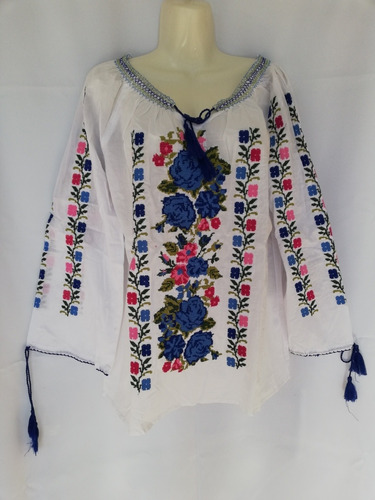 Blusa Artesanal (rosal) Bordada