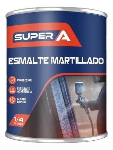 Esmalte Martillado Azul 1/4 Galon Super A