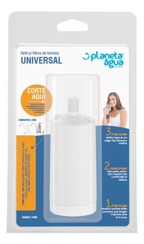 2x Refil Filtro Torneira Universal Viqua Ellen Sap Vitalle