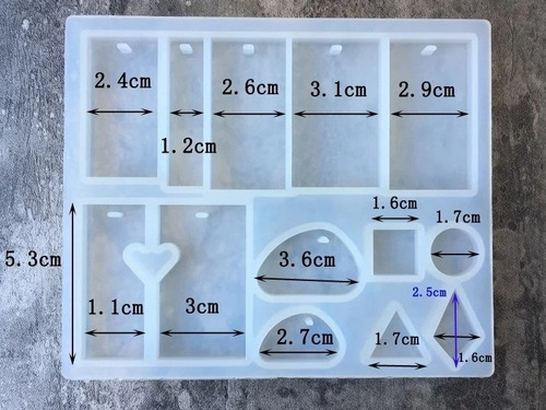 Imagen 4 de 10 de Molde Silicona Epoxi Resina Dijes Bisuteria Kawaii