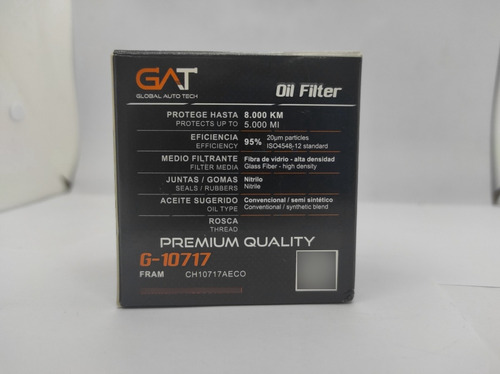 Filtro Elemento Gat G-10717 206 207 Centauro