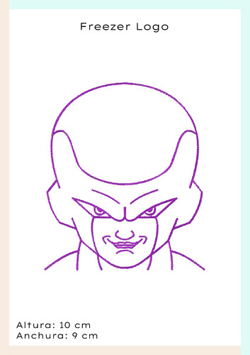 Freezer Dragon Ball Logo Matriz De Bordado