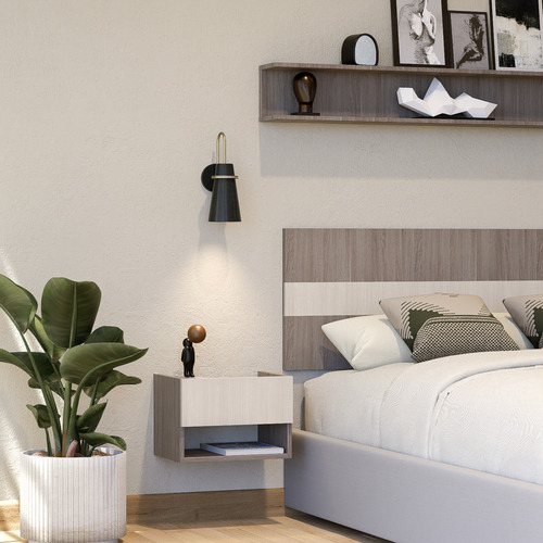 Buro Minimalista Repisa Flotante Mesa De Noche Lima Sobrio Studio Escandinavo