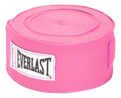 Par De Vendas Everlast 305cm Boxeo C/ Enganche Pulgar El Rey Color Rosado