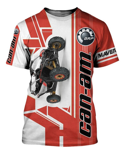 Camiseta Informal De Hombre Con Estampado 3d Brp Can-am