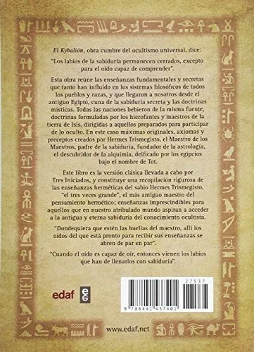 Libro : El Kybalion De Hermes Trimegisto - Tres Iniciados