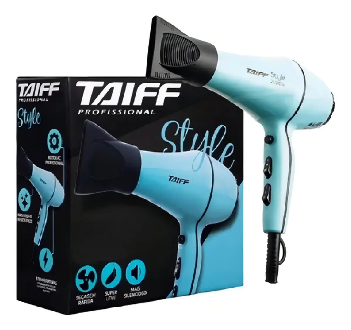 Taiff Secador De Cabelos Style Motor Ac Prof. 2000w - Cor Azul-turquesa