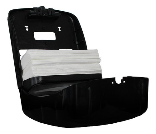 Imagem 3 de 6 de Toalheiro Nobre + Dispenser Sabonete Espuma 800 Ml - Preto
