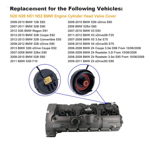 Valvula Pcv Para Bmw X1 09-15, X3 04-17, X5 06-13, Z4 02-16