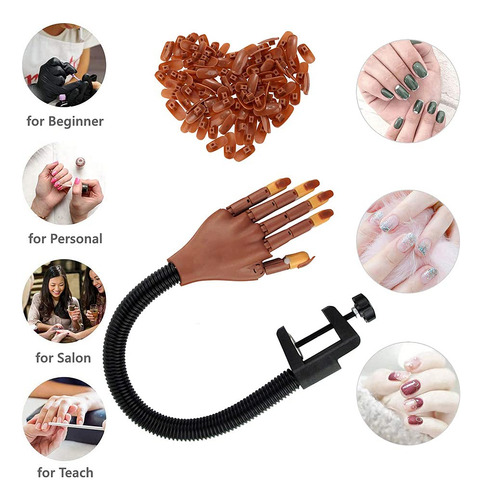 Mano De Práctica Para Uñas Acrílicas, Mano Profesional De En