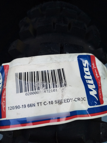 Neumático Para Moto Mitas 120/90-19, 66n Tt C-10
