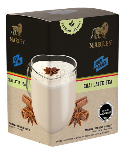 Imagen 3 de 6 de Soul Rebel Chai Latte Tea · Marley Coffee