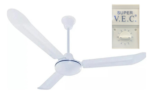 Ventilador Abanico De Techo Vec Original 56 Pulgadas Blanco