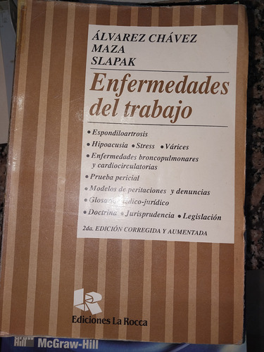 Libro Enfermedades Del Trabajo Chavez Maza A1