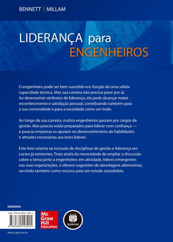 Liderança para Engenheiros, de Bennett, Ronald. Editorial AMGH EDITORA LTDA.,McGraw-Hill Companies, Inc., capa mole em português, 2014