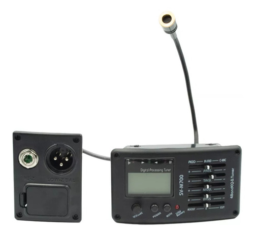 Captador Ativo Cms Violão Sv-m700 Com Microfone