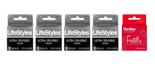 Lifestyles Preservativo Condones Pack 12u Nuda Y Lubricante