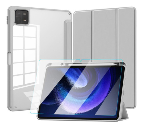 Case Acrílico Slot Caneta Para Xiaomi Mi Pad 6 2023 + Vidro