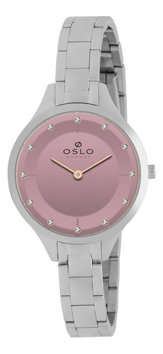 Relógio Oslo Feminino Ref: Ofbsss9t0028 R1sx Slim Prateado