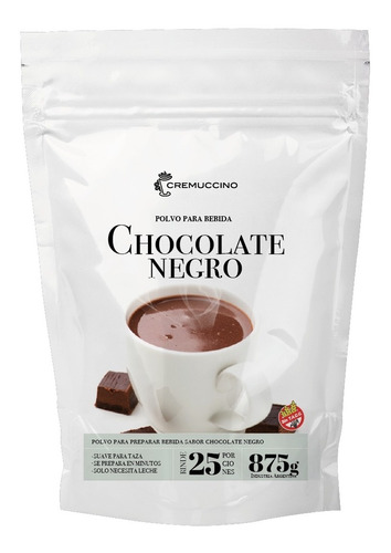 Chocolate Negro Caliente Espeso Polvo 875gr Cremuccino Cafe
