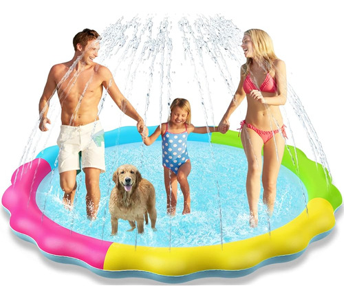 Jasonwell Splash Pad Sprinkler Para Niños Splash Play Mat Ou