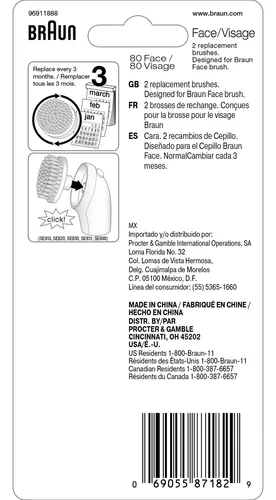 Recambios De Cepillo Braun Face 80 Para Minidepiladora Facia