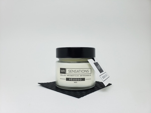 Imagem 3 de 7 de Vela Aromática Perfumada Decorativo 140g - Pêssego