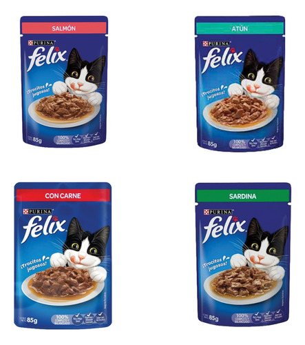 32 Pack Felix Sobre Para Gato Alimento Húmedo