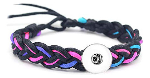 Pulsera Amistad 10pcs Trenzada A Mano Con Botón Para Mujer