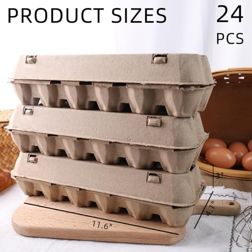 24 Cajas De Cartón De Papel Para Huevos De Loveinusa, Soport