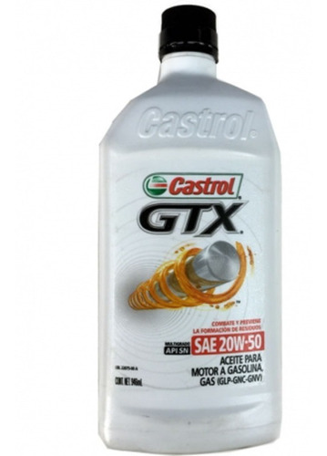 Aceite Para Motor Castrol Gtx  20w50 Caja 12pz