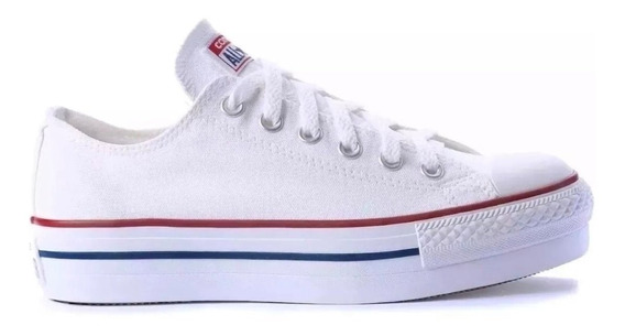 all star branco solado alto