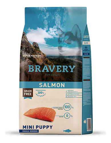 Bravery Salmon Mini Puppy Raza Pequeña 7 Kg