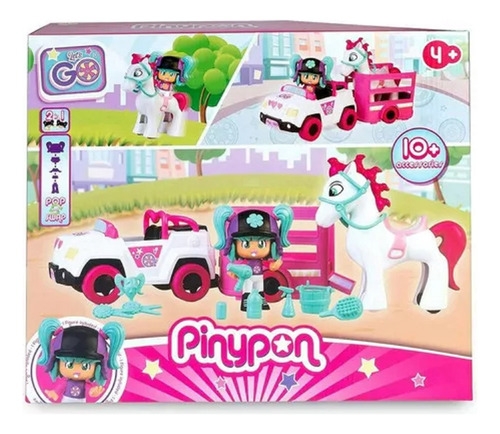 Pinypon Set De Juego Remolque & Caballo, Set Let's Go!
