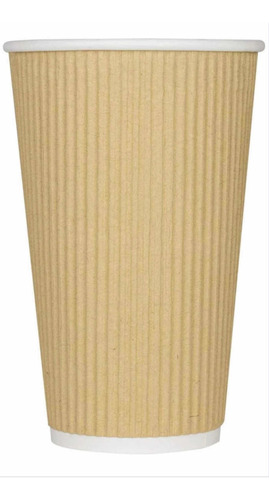 Vaso Kraft Ripple Funda Borde Blanco 16 Oz X 25 Unidades