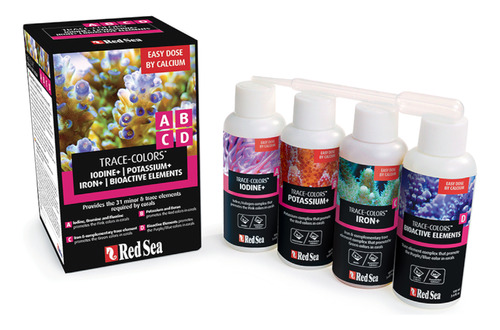 Trace Colors Abcd 4x100 Ml Red Suplementos Para Acuario Reef