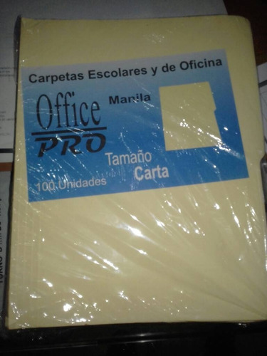 Carpeta Manila Tamaño Carta 100 Unidades Ver Foto