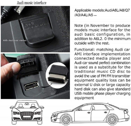 Ami Mmi Mdi Aux - Cable Adaptador De Interfaz Para iPhone 13