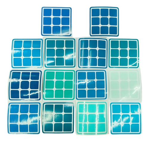 Cubo Rubik Stickers 3x3 Gamas Grandes De Colores Vip