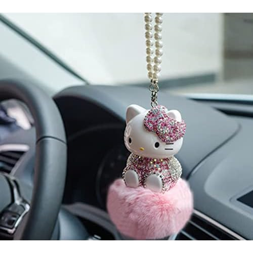 Accesorios Lindos Espejo Retrovisor De Automóvil Mujer...