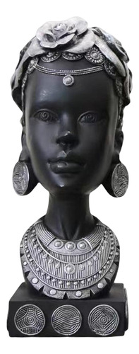 Estatua De Cabeza De Mujer Africana, Figura De Para Gabinete