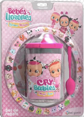 Blister Infantil Bowl Taza Grande Cry Babies Bel Gioco B088