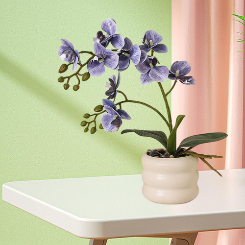 Flor De Simulación En Maceta, Planta Artificial, Mesa