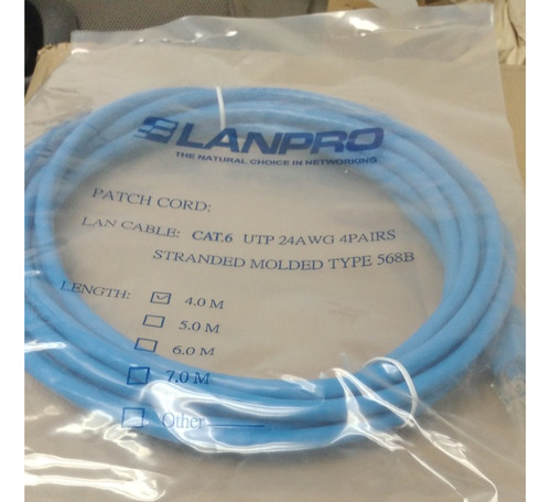 Patch Cord  Utp  Cat 5e ,4 Mts,certificados