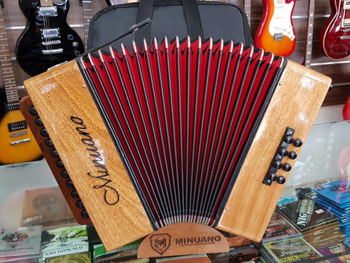 Acordeon Gaita Minuano 8 Baixos 21 Botões Sanfona Lançamento