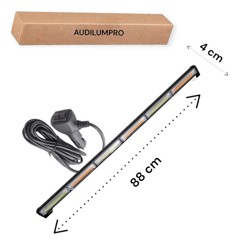Torreta Led De 6 Modulos Blanco 16 Funciones 12-24v+ Ventosa